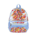 Little Letters Blue Confetti Clear Backpack