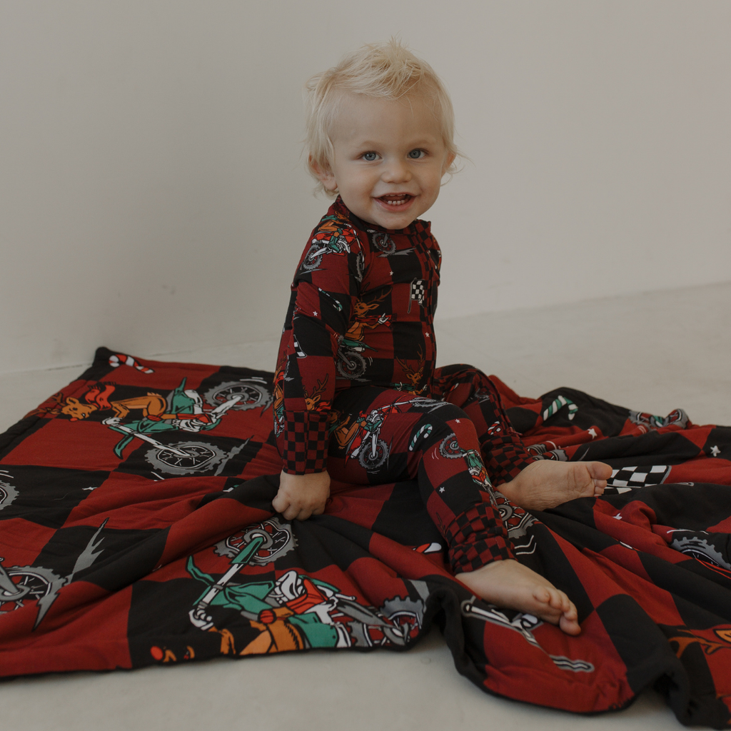 Rudolph The Red Nose Racer Zip Up Pajamas / PREORDER shipping Oct 26 - Nov 9