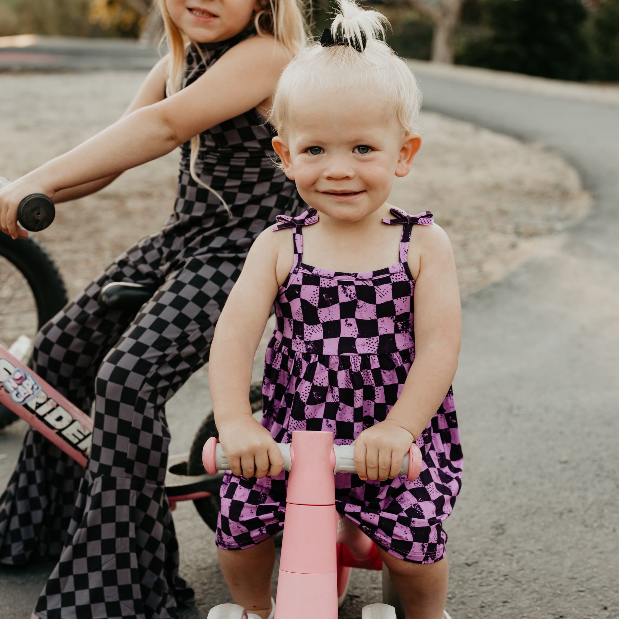 Braaap Berry Checker Dress