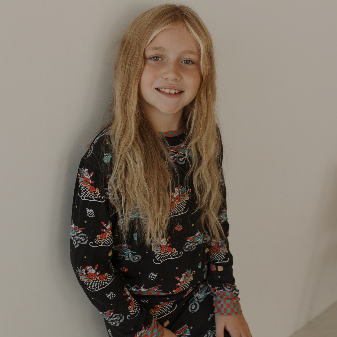 Santas Speedy Sleigh Toddler & Youth Pajamas / PREORDER shipping Oct 26 - Nov 9