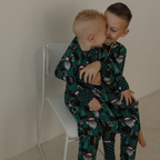 Let's Race Santa Zip Up Pajamas / PREORDER shipping Oct 26 - Nov 9