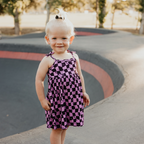 Braaap Berry Checker Dress