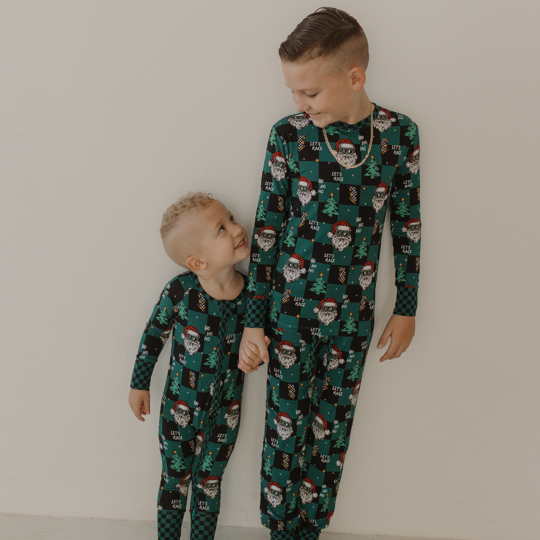 Let's Race Santa Toddler & Youth Pajamas / PREORDER shipping Oct 26 - Nov 9