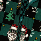 Let's Race Santa Zip Up Pajamas / PREORDER shipping Oct 26 - Nov 9