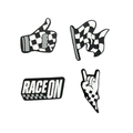 Race On Shoe Charms