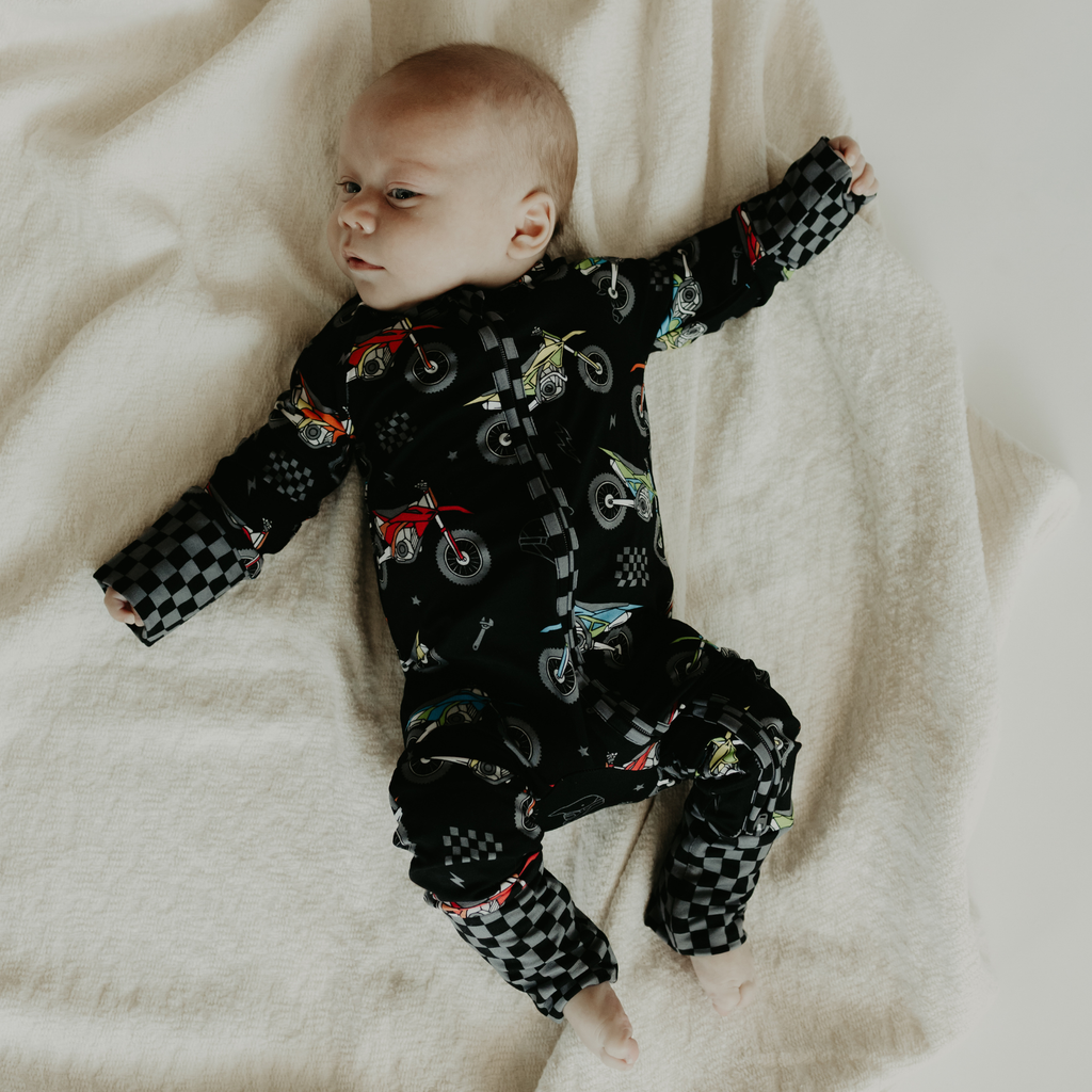 Bike Life Zip Up Pajamas