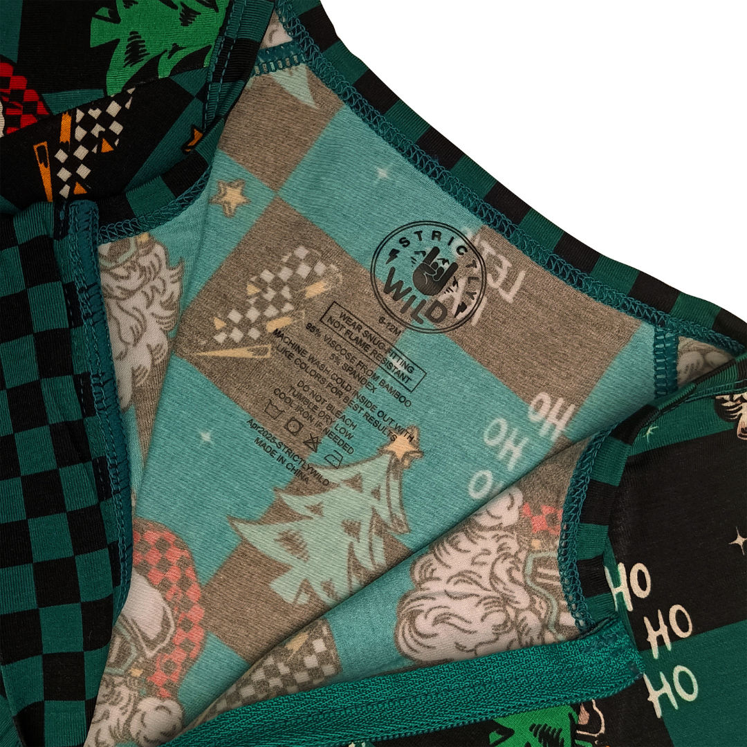 Let's Race Santa Zip Up Pajamas / PREORDER shipping Oct 26 - Nov 9