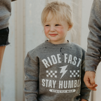 Ride Fast Stay Humble Crewneck Pullover / PREORDER: shipping October 28 - Nov 18