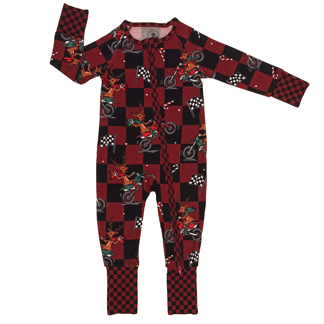 Rudolph The Red Nose Racer Zip Up Pajamas / PREORDER shipping Oct 26 - Nov 9