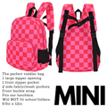 Speedy Pink Checker Backpacks