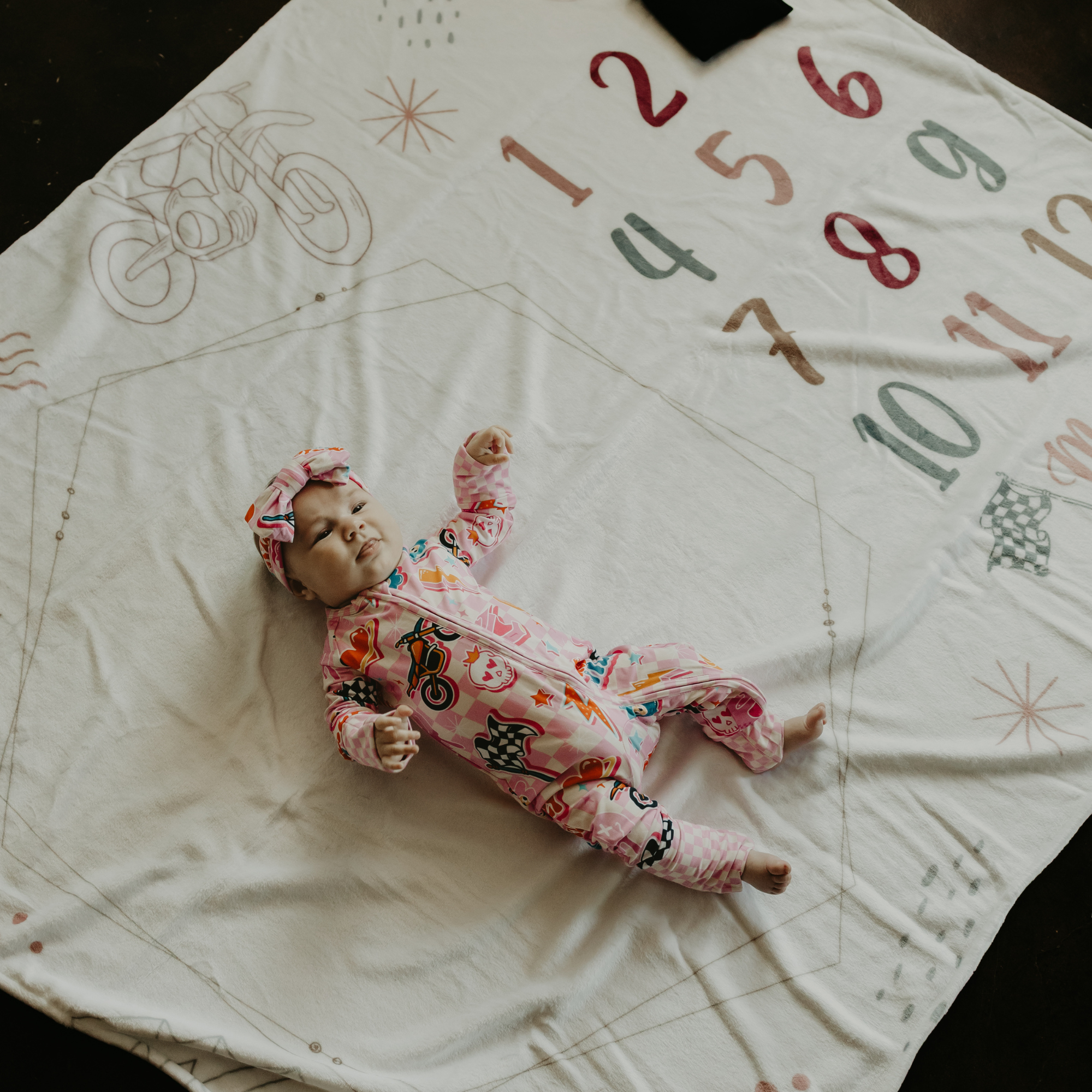 Dirt Bike Darlin Milestone Blanket