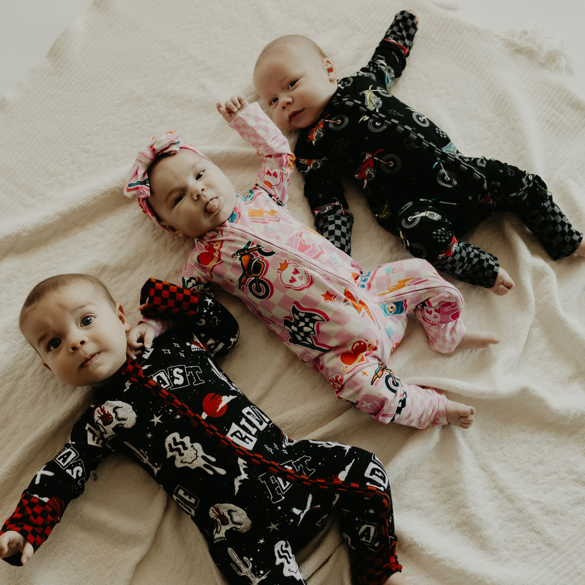 Ride Fast Zip Up Pajamas