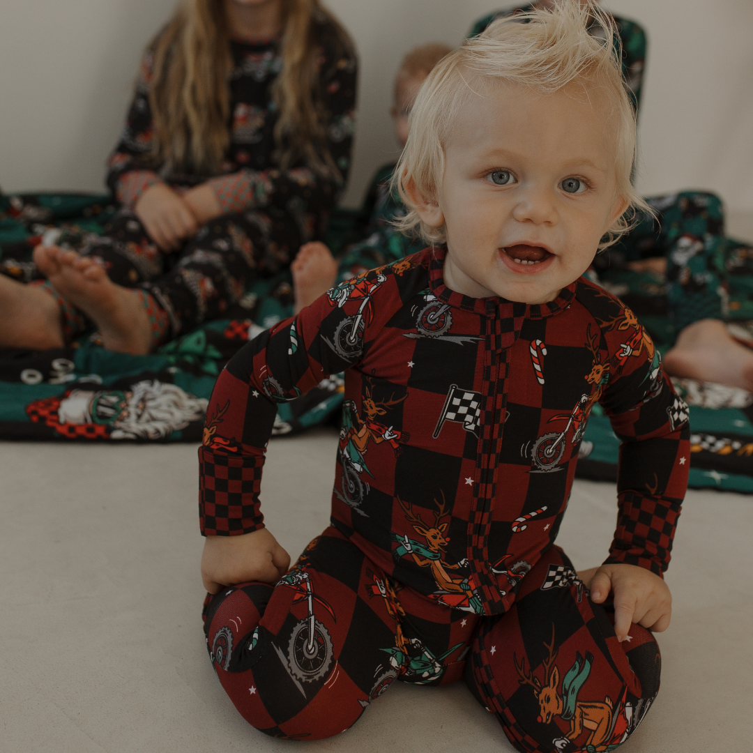 Rudolph The Red Nose Racer Zip Up Pajamas / PREORDER shipping Oct 26 - Nov 9