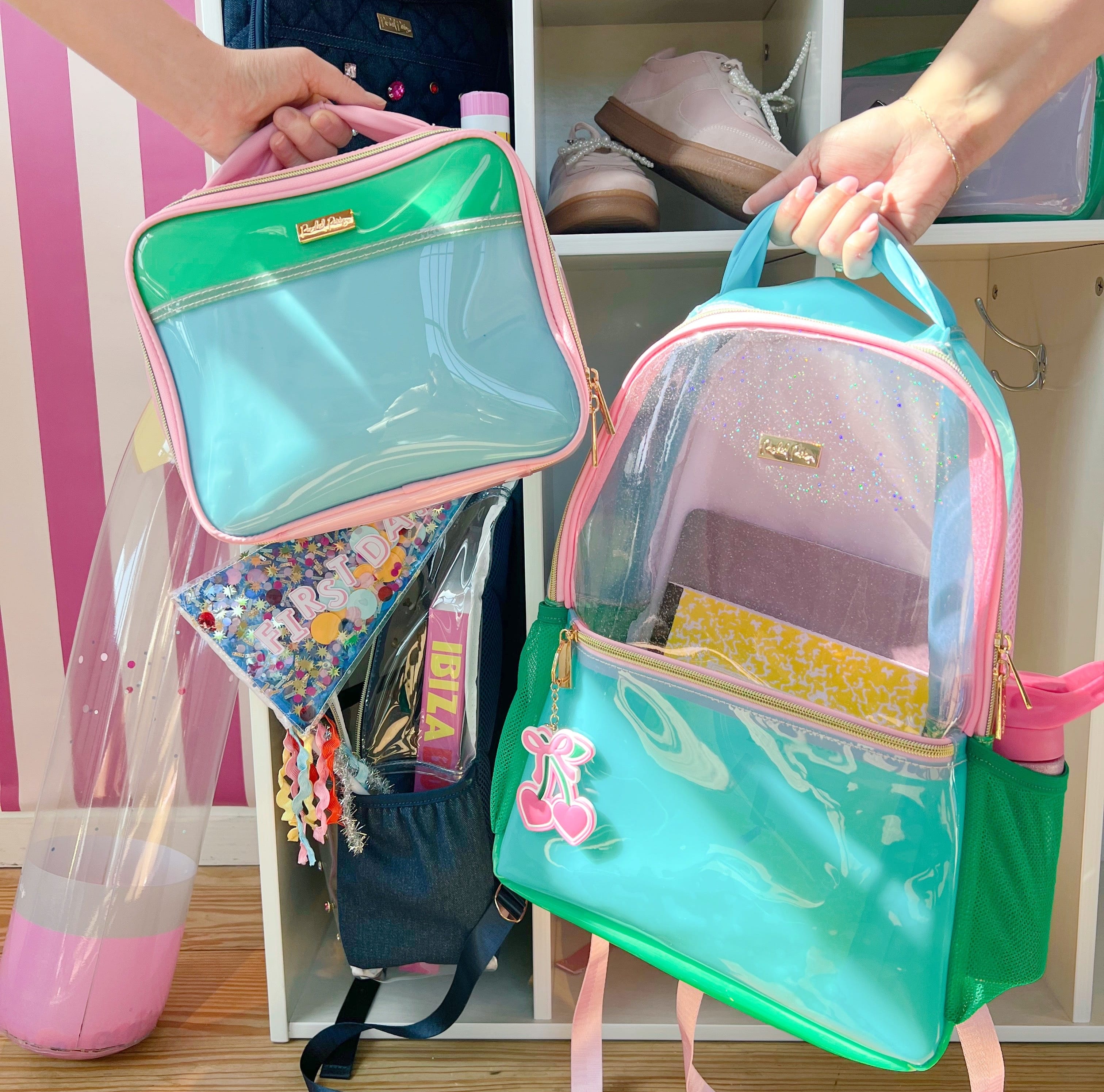 Clear Color Block Jelly Backpack