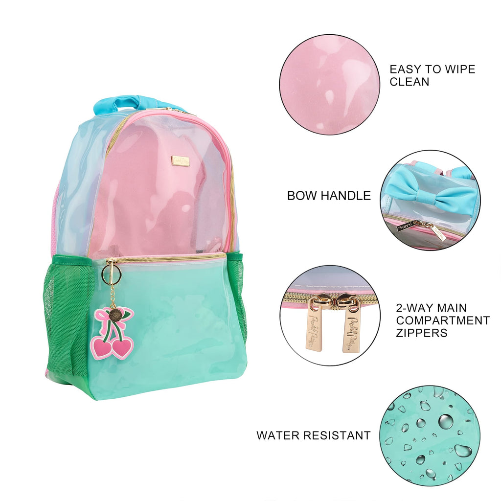 Clear Color Block Jelly Backpack