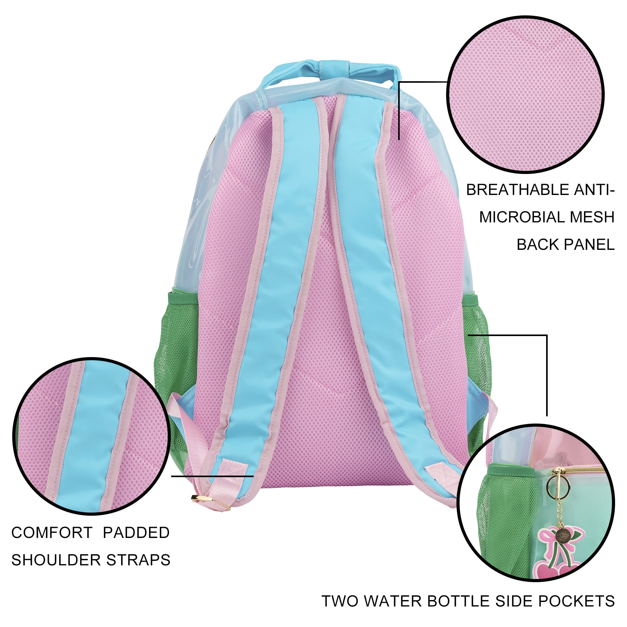 Clear Color Block Jelly Backpack