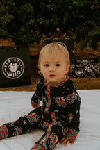 Santas Speedy Sleigh Zip Up Pajamas / PREORDER shipping Oct 26 - Nov 9