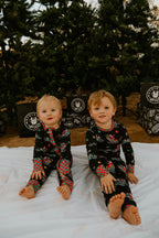 Santas Speedy Sleigh Zip Up Pajamas / PREORDER shipping Oct 26 - Nov 9
