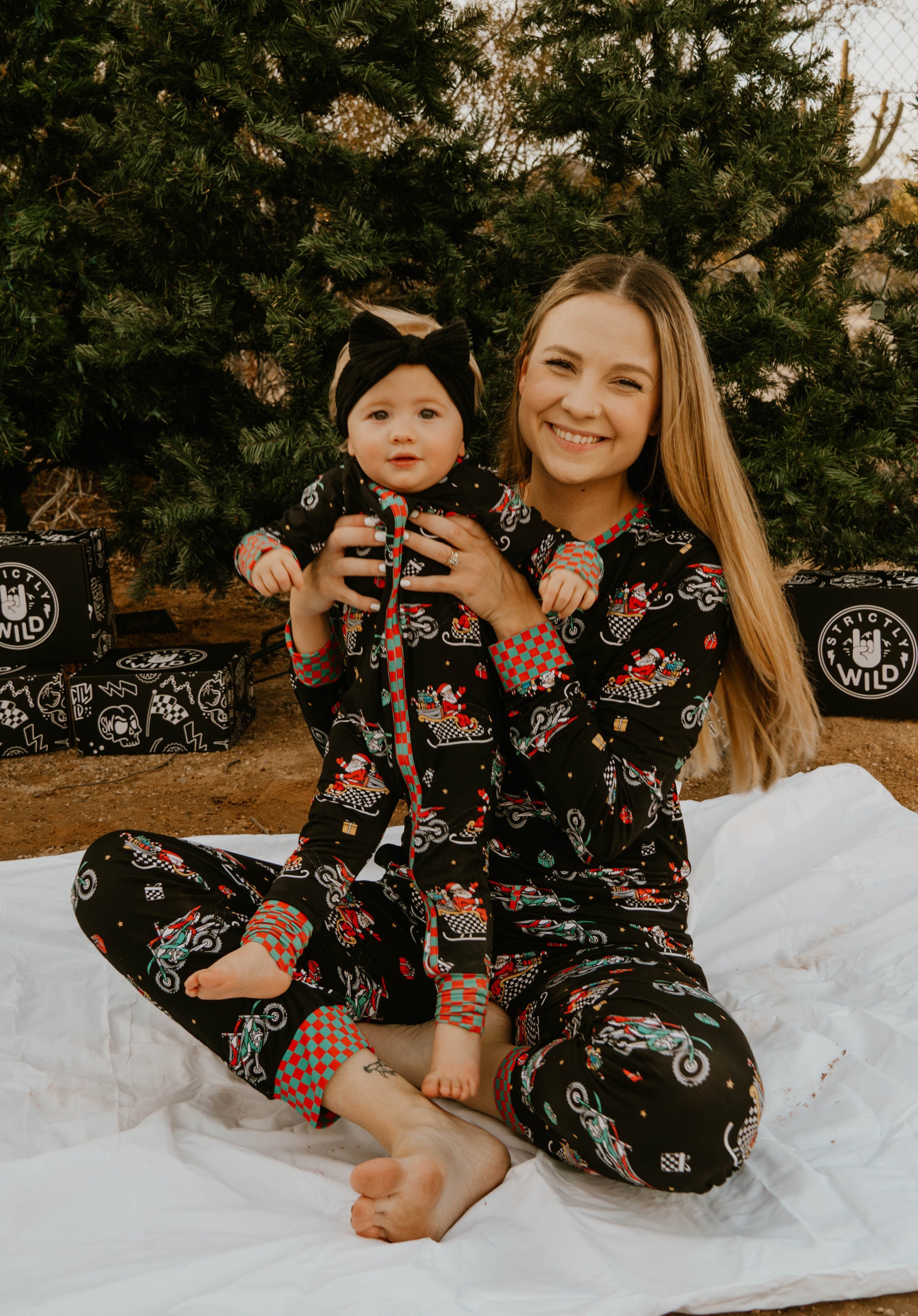 Santas Speedy Sleigh Zip Up Pajamas / PREORDER shipping Oct 26 - Nov 9