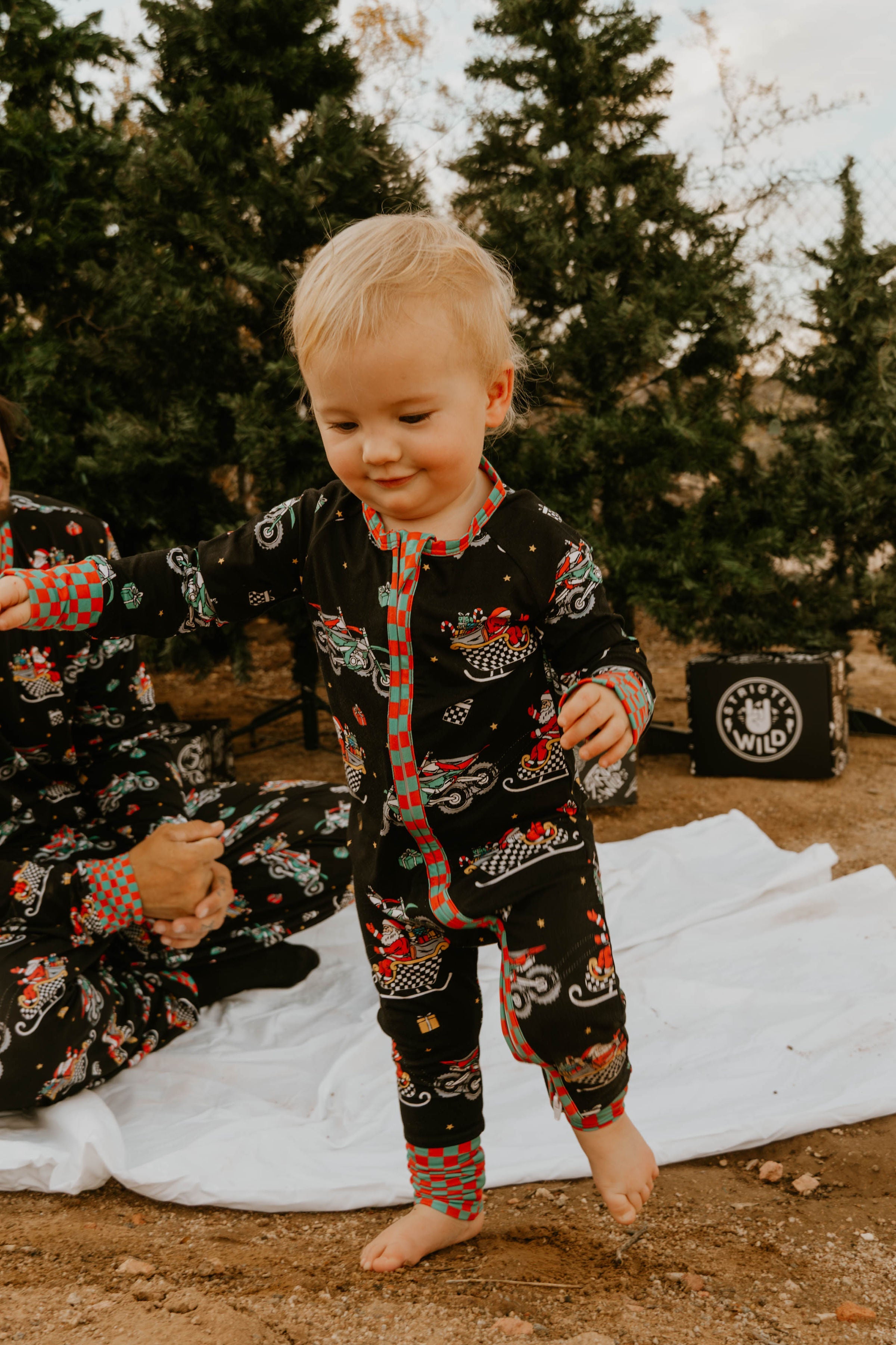 Santas Speedy Sleigh Zip Up Pajamas / PREORDER shipping Oct 26 - Nov 9