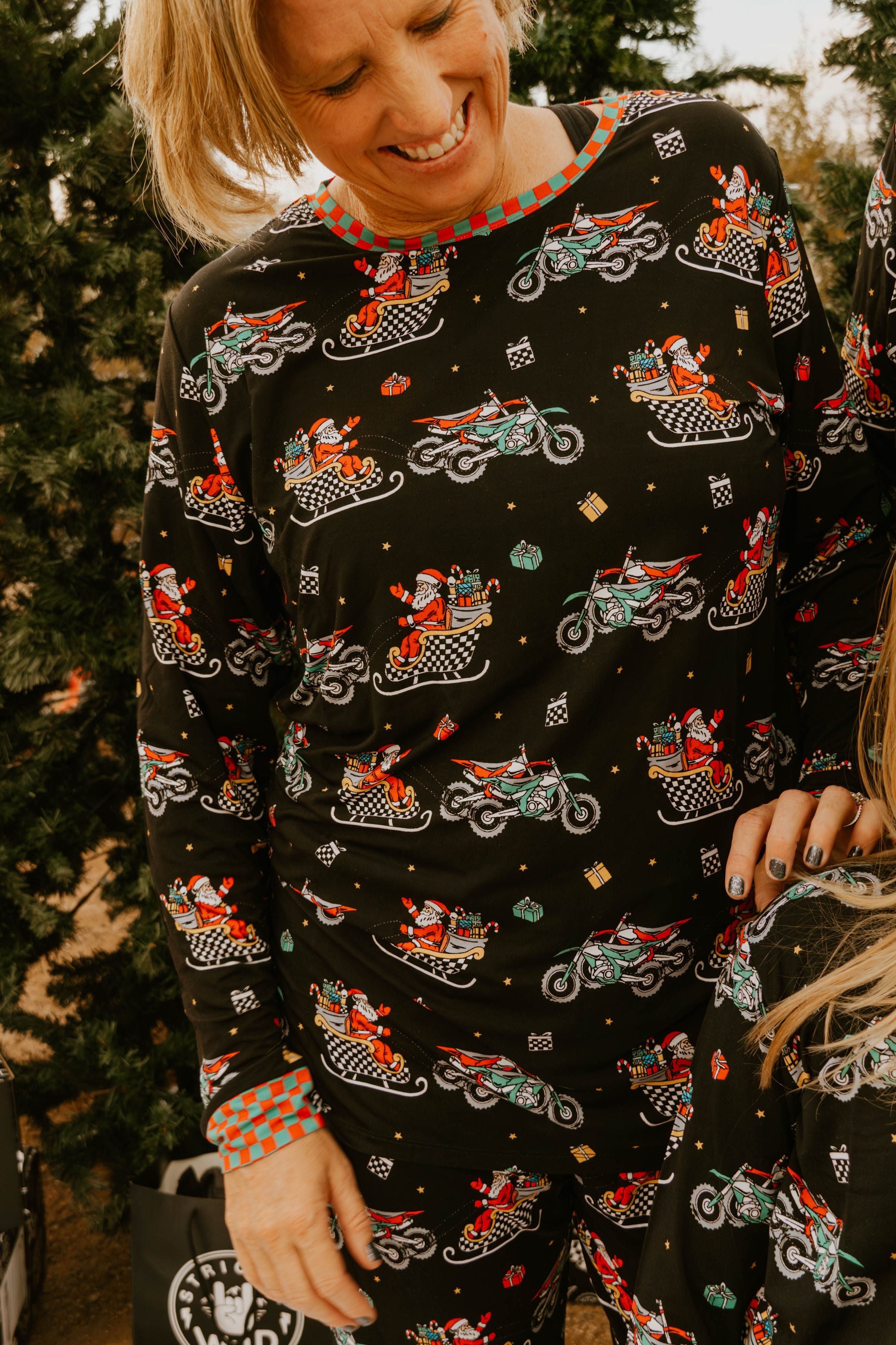 Santas Speedy Sleigh Unisex Adult Pajamas / PREORDER shipping Oct 26 - Nov 9