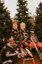 Santas Speedy Sleigh Zip Up Pajamas / PREORDER shipping Oct 26 - Nov 9