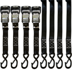 1.6" x 15' Ratchet Tie-Down Set  (Pack of 4) , Closed Hook (Lifetime Warranty)