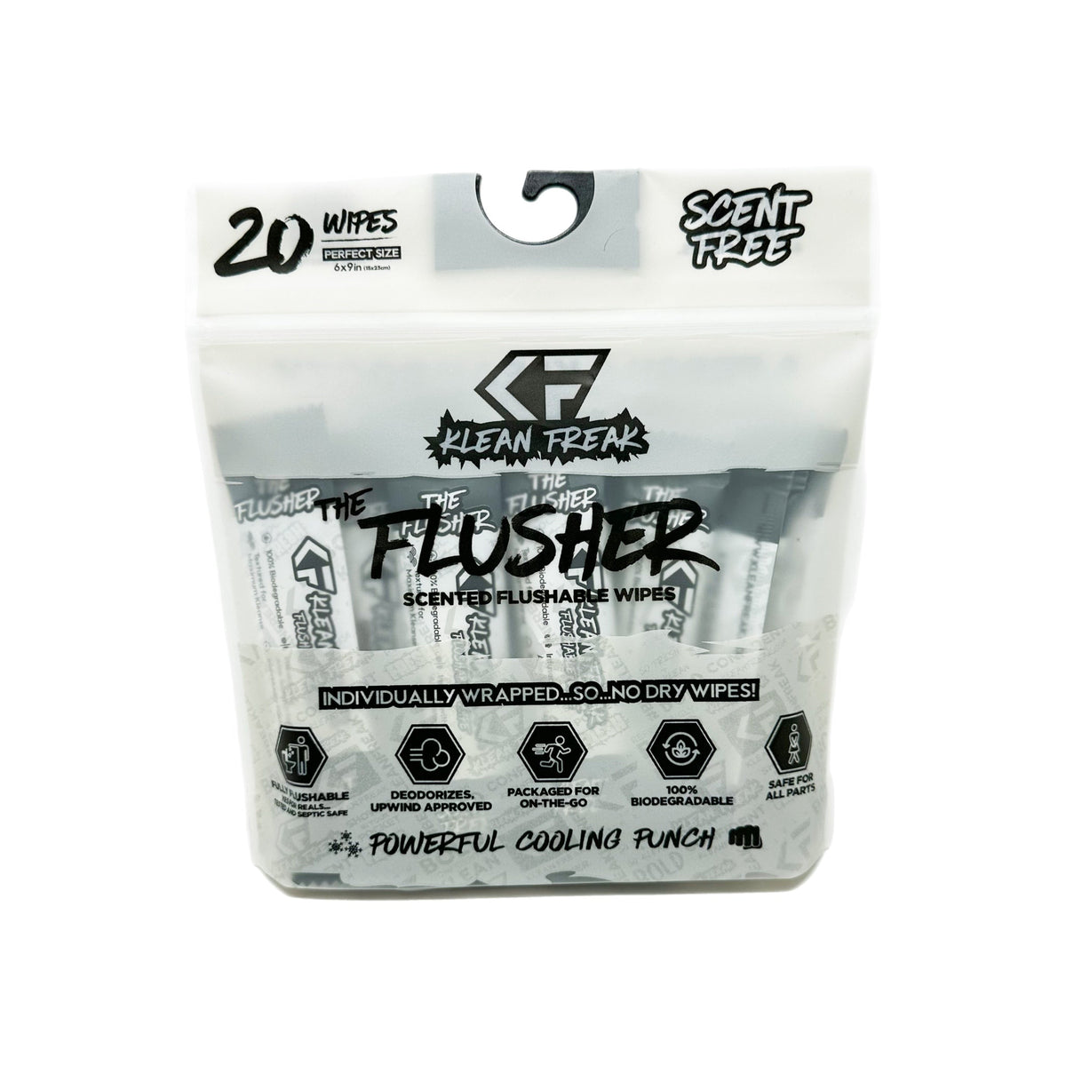 The Flusher 20 Pack - Flushable Wipes