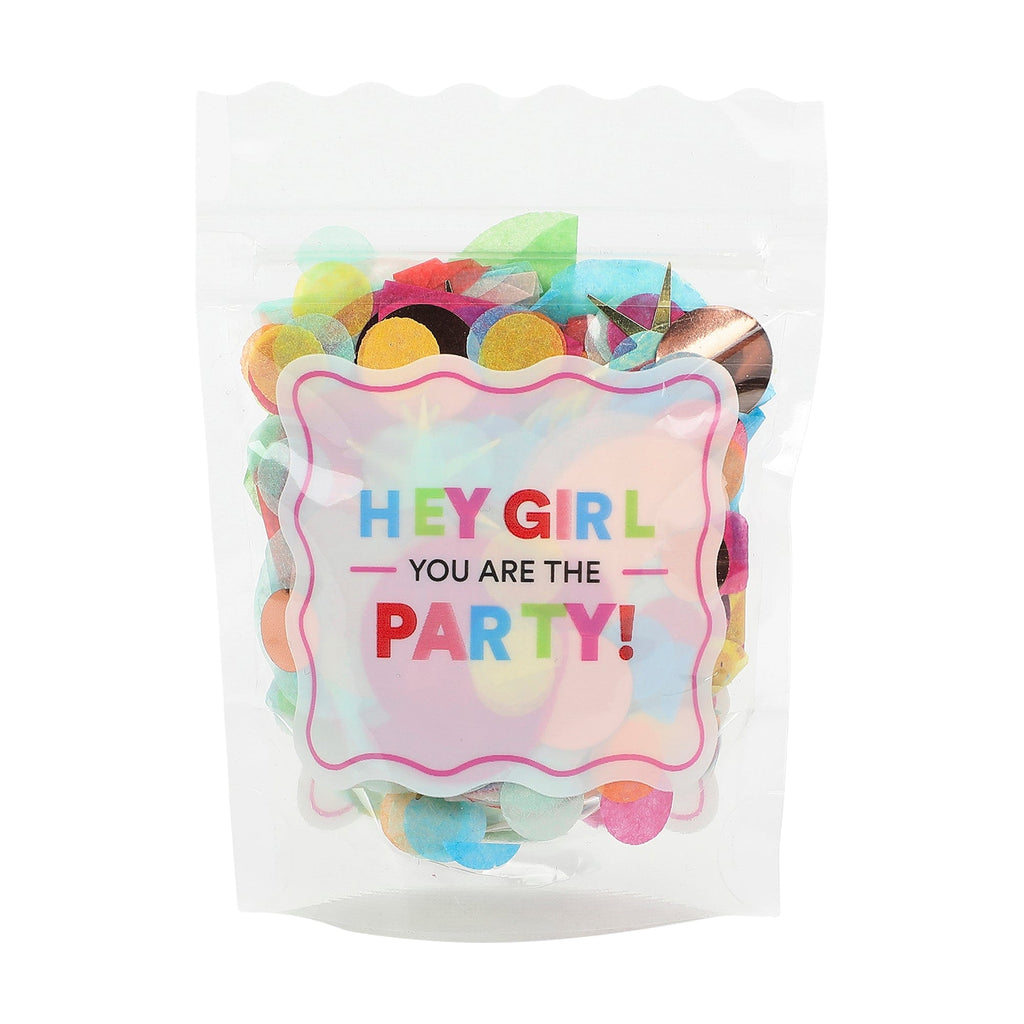 Clear Multicolor Confetti Pouch