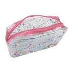 Clear Multicolor Confetti Pouch