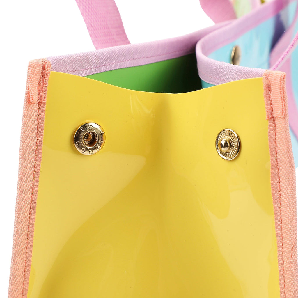 Colorblock Vinyl Tote Bag