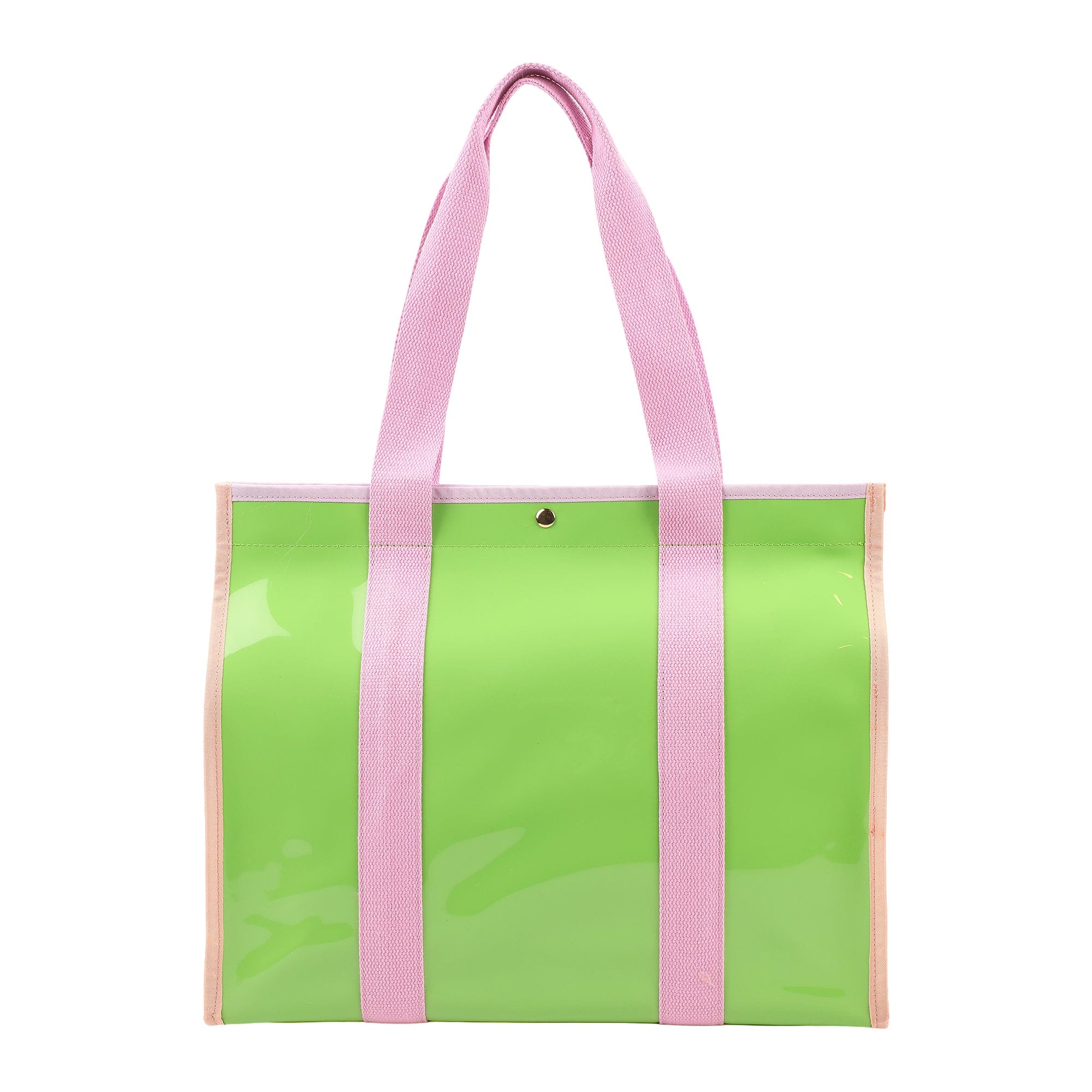 Colorblock Vinyl Tote Bag