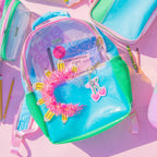 Clear Color Block Jelly Backpack