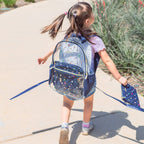Clear Denim and Gems Backpack