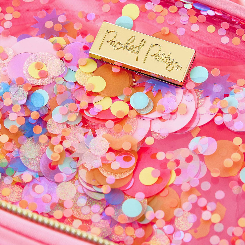 Mini Pink Confetti Clear Backpack