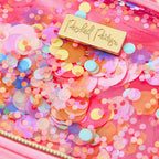 Mini Pink Confetti Clear Backpack