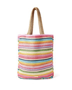 Smiley Woven Rainbow Tote
