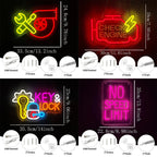 Garage Series Neon Signs, Repair Tool Icons, Usb Powered, Used In Garage, Club, Bar, Parts Store, Man Cave Decor, Easy To Hang.