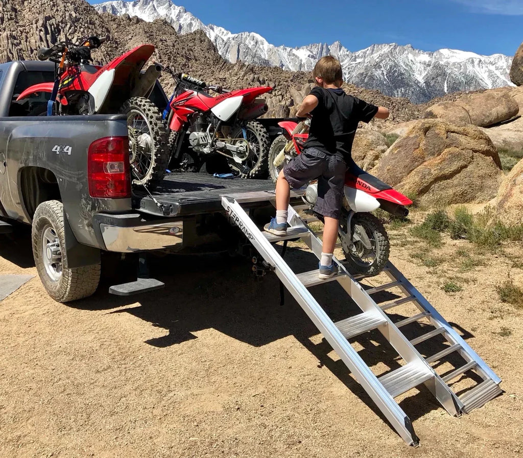StepRamp® SR-B5 5-Step Dirt Bike Loading Ramp for 30–38" Truck Beds