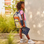 Clear Denim and Gems Backpack