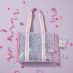 Confetti-filled Clear Vinyl Tote Bag