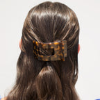 Tortoise Small Flat Rectangle Hair Clip
